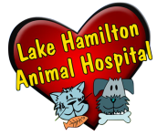 logo for Lake Hamilton Animal Hospital, sponsor for lake hamilton bass n wolves.com fishing team