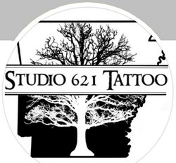 logo for Studio621 Tattoo, sponsor for lakehamiltonbassnwolves.com fishing team